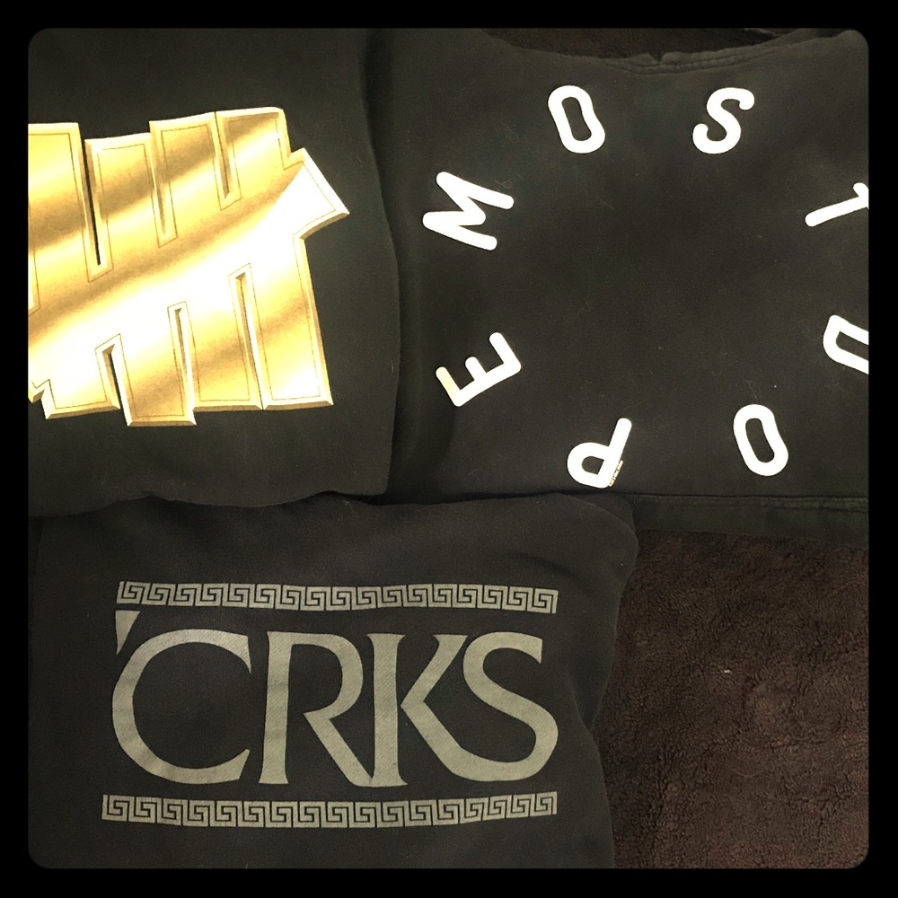 DOPE x CROOKS x UNDEFEATED skateboard sweatshirts